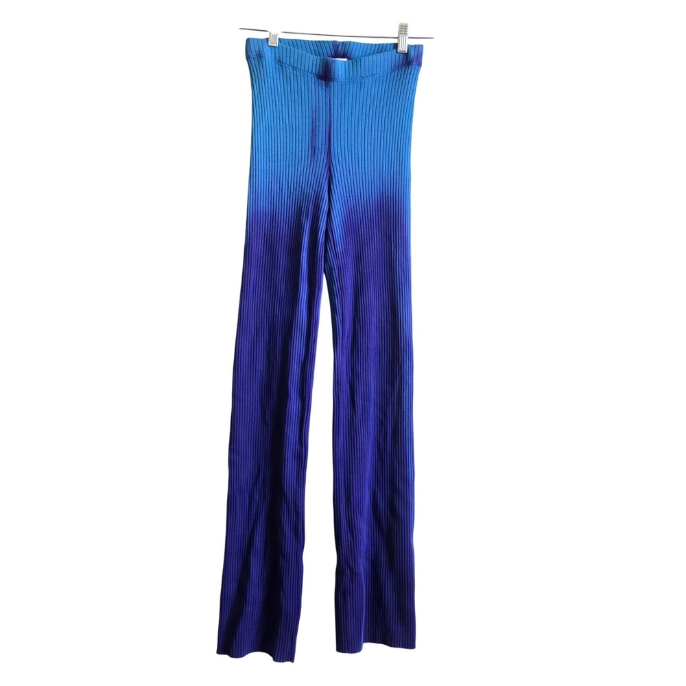 Cotton Citizen XS Ibiza Ribbed Pants Womens Blue Purple Ombre‎ High Rise